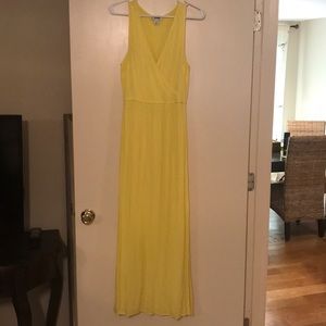 Bright yellow gauze  maxi dress